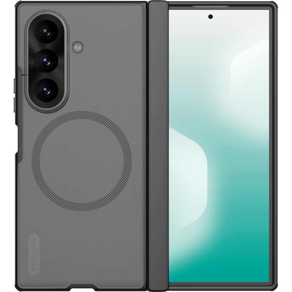 Etui Nillkin Super Frosted Shield Fold Magnetic do Galaxy Z Fold8 Ultra, przydymione z czarną ramką