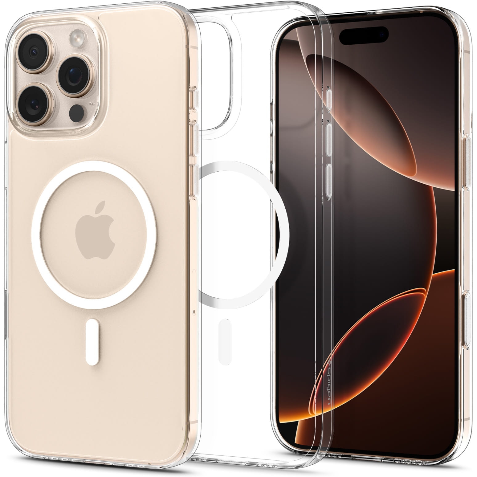 OUTLET: Etui Spigen Thin Fit T Mag (CC) do MagSafe do iPhone 16 Pro Max, przezroczysto-białe
