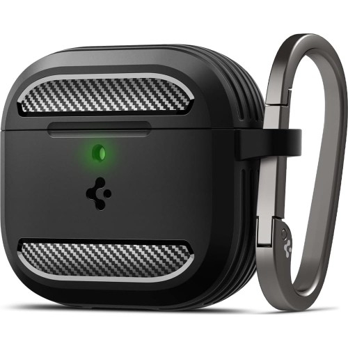 Image of Etui Spigen Rugged Armor do Apple AirPods 4, czarne