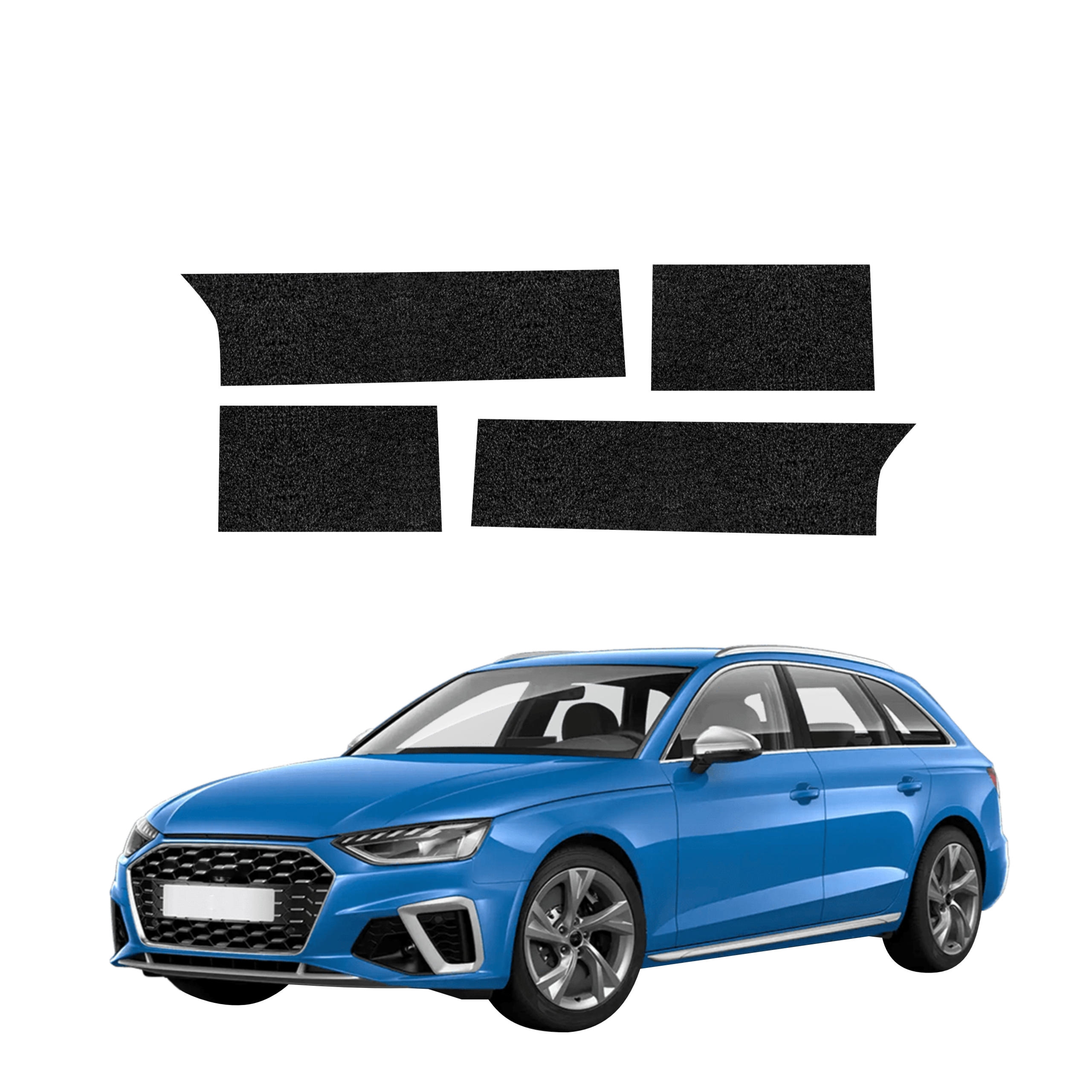 4w1 Czarna powłoka techniczna Grizz Protector na progi Audi A4 Avant (2019-2024)