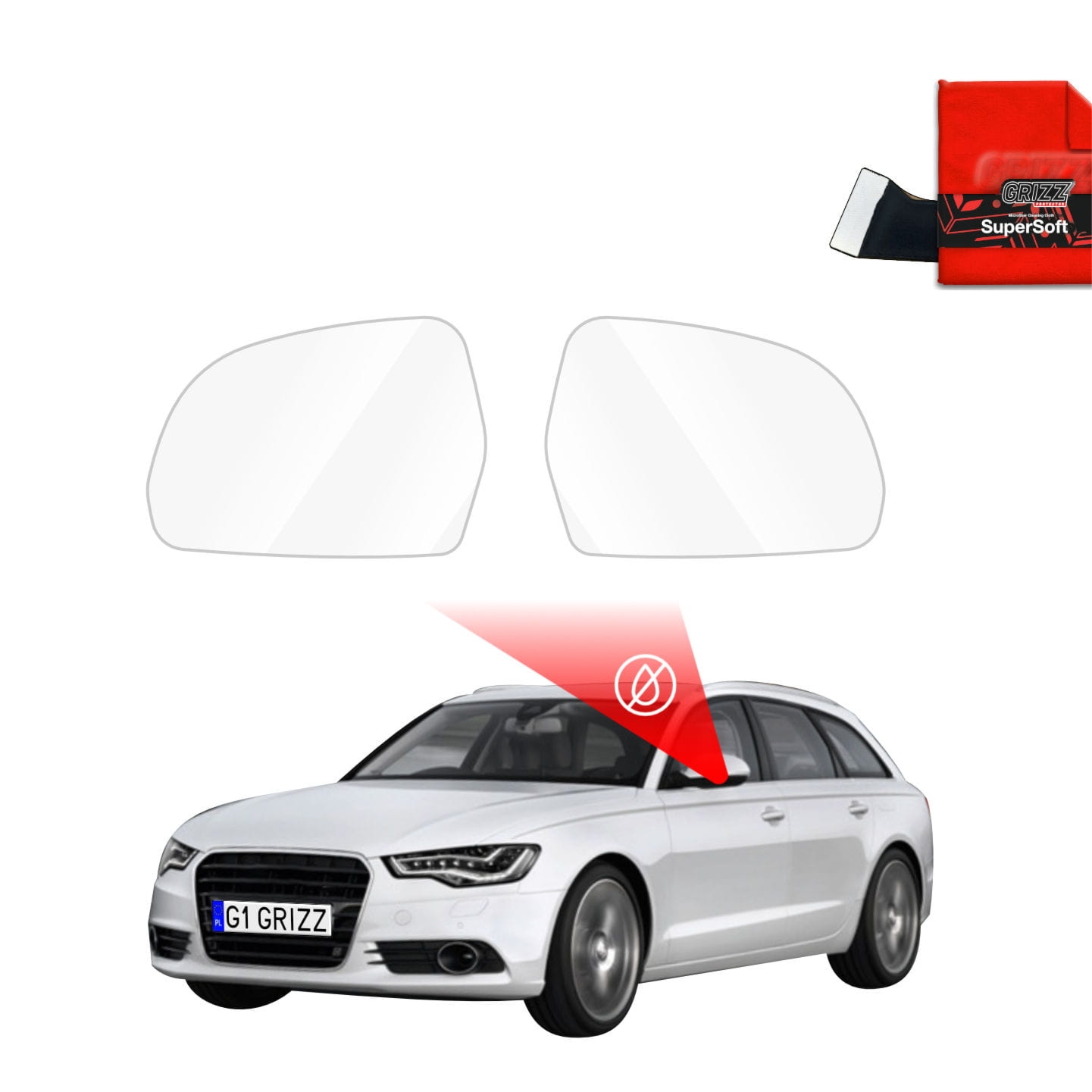 Folia przeciwdeszczowa Grizz Protector na lusterka do Audi A6 C7 Avant (2011-2014)
