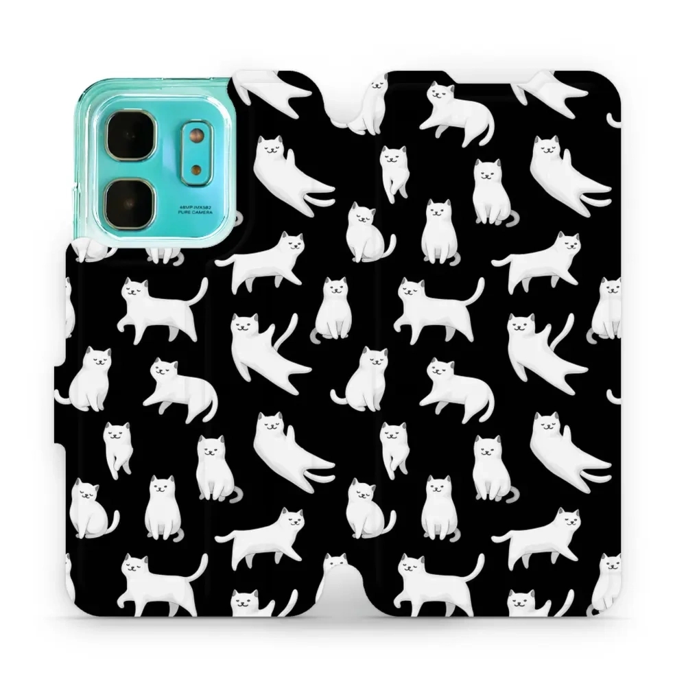 Etui z klapką do Infinix Hot 50i, Mobiwear Book, kotki luna