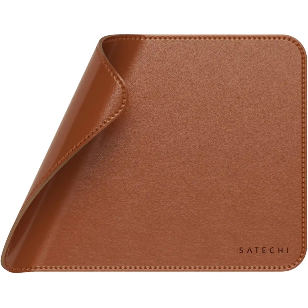 Podkładka pod mysz, na biurko ze skóry wegańskiej, Satechi Premium Mouse Pad, brązowa
