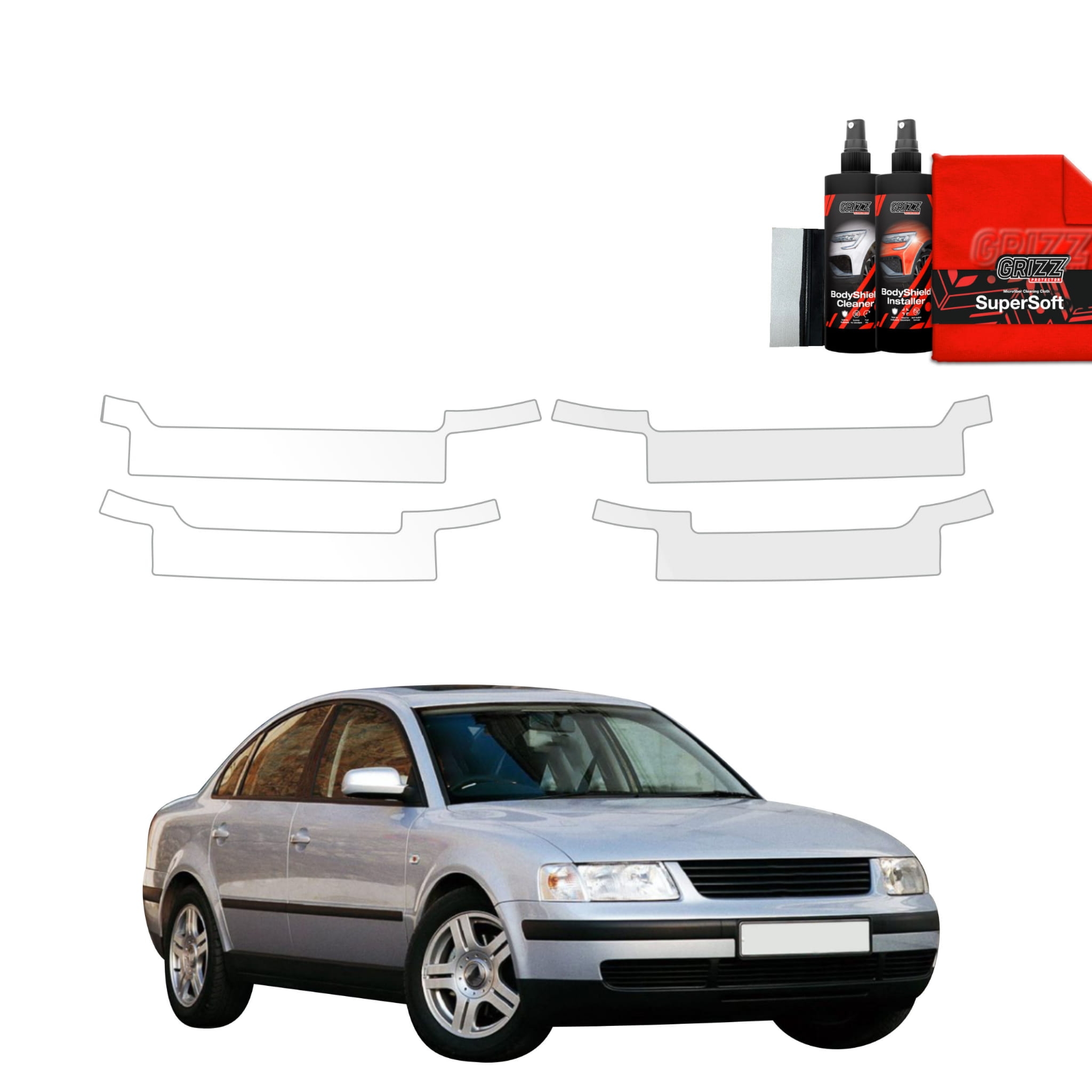 4w1 Folia ochronna na progi Grizz Protector do Volkswagen Passat B5 Sedan (1996-2000)