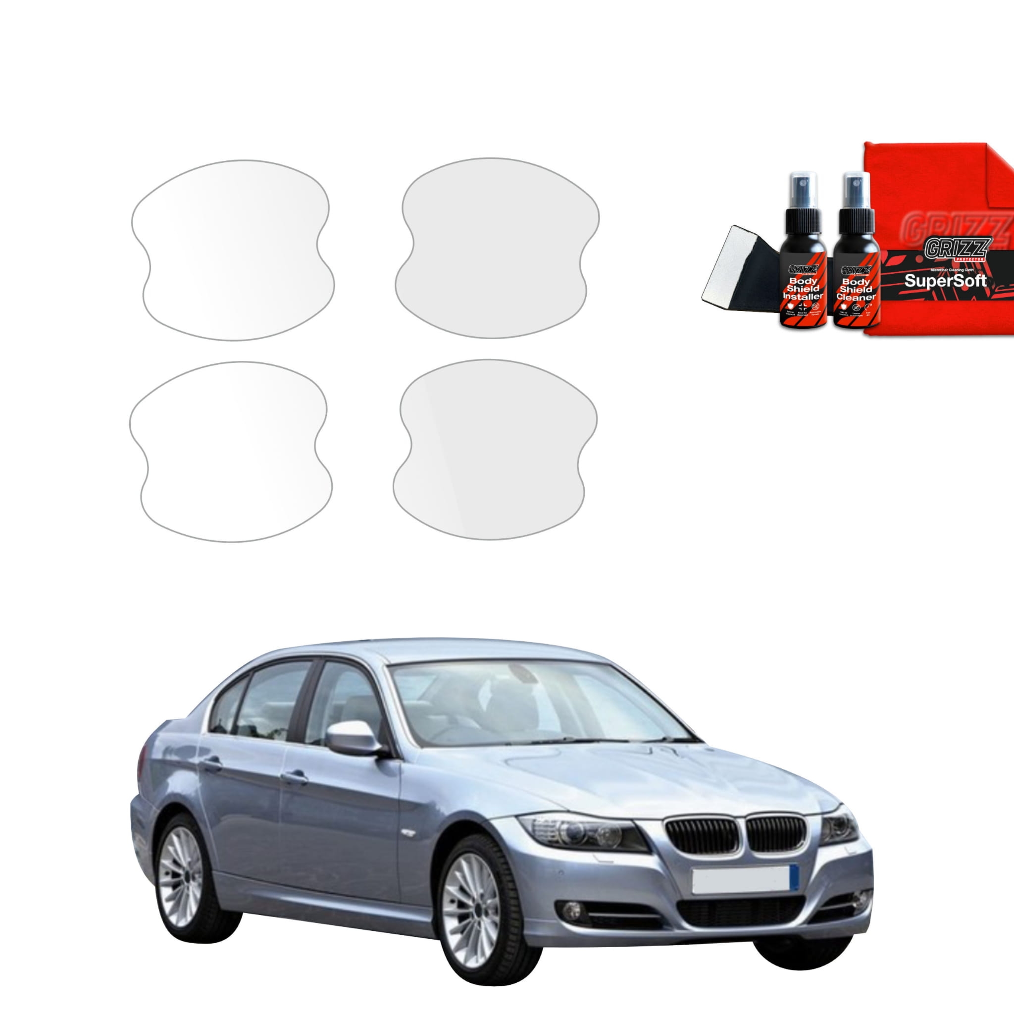 4w1 Folia ochronna pod klamki Grizz Protector do BMW 3 E90 Sedan Pre-LCI (2004-2008)