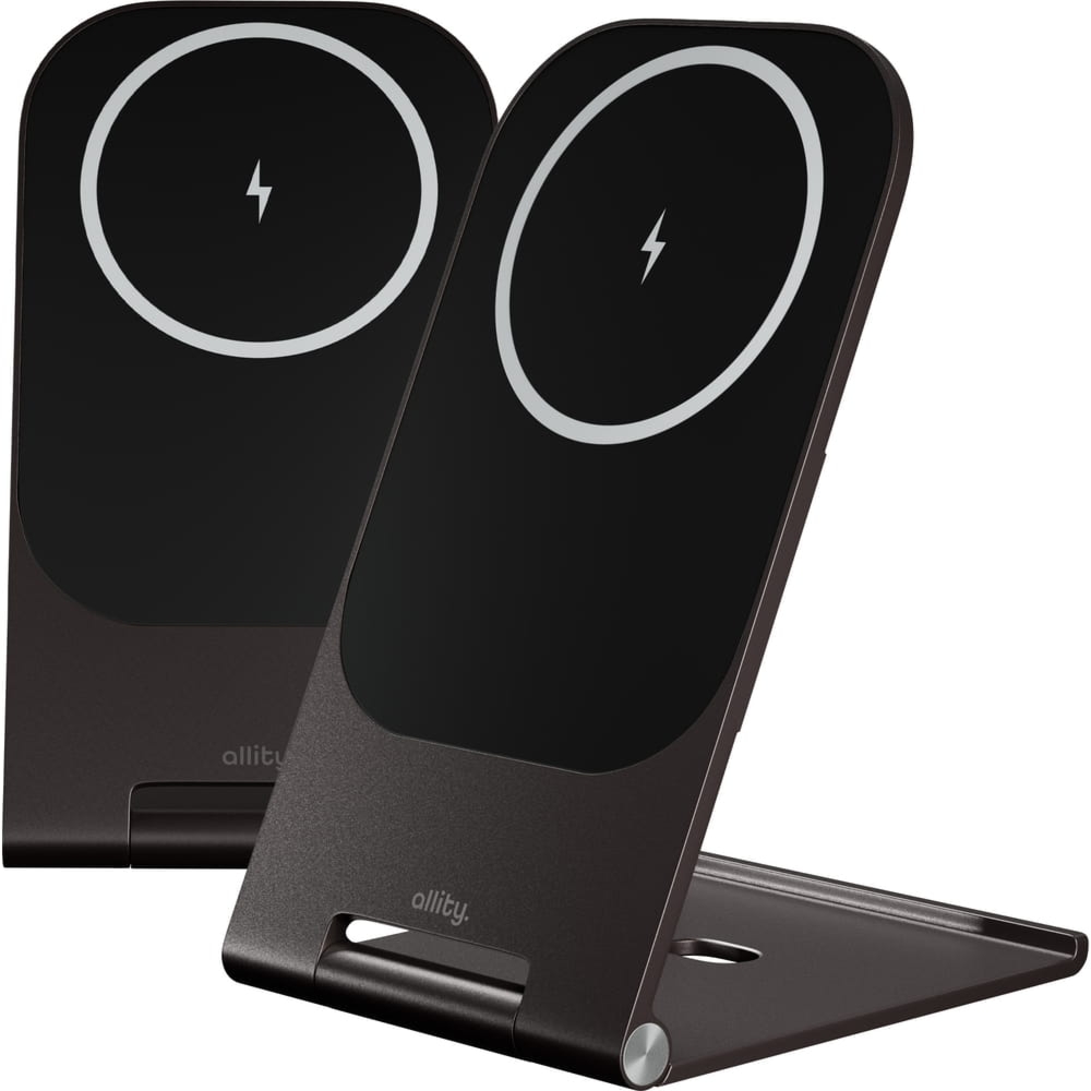 OUTLET: Ładowarka bezprzewodowa Allity AWC-200, Qi / MagSafe 15W, grafitowa