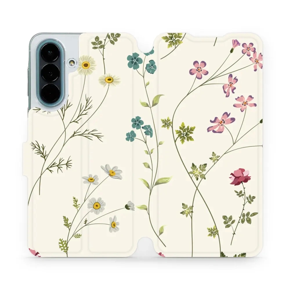 Etui z klapką do Galaxy A27 5G, Mobiwear Book, polne kwiaty