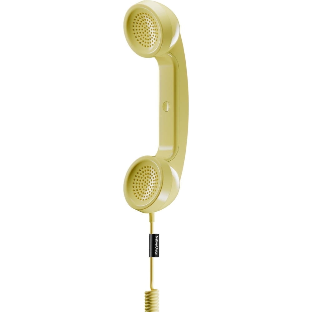 Słuchawka telefoniczna USB-C, Native Union Pop Phone, odbieranie i kończenie połączeń, żółta