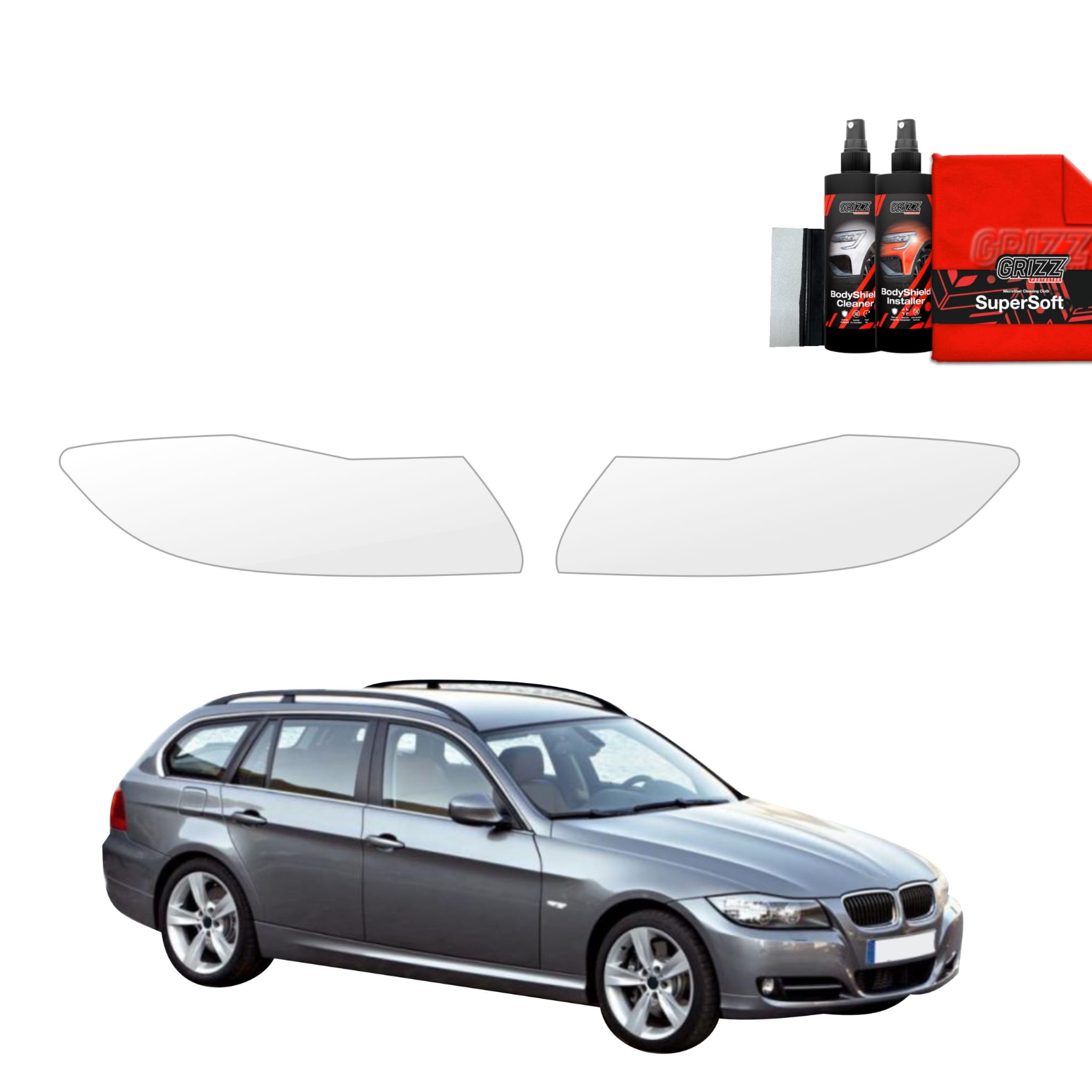 2w1 Folia ochronna na lampy Grizz Protector do BMW 3 E91 Kombi LCI (2008-2012)
