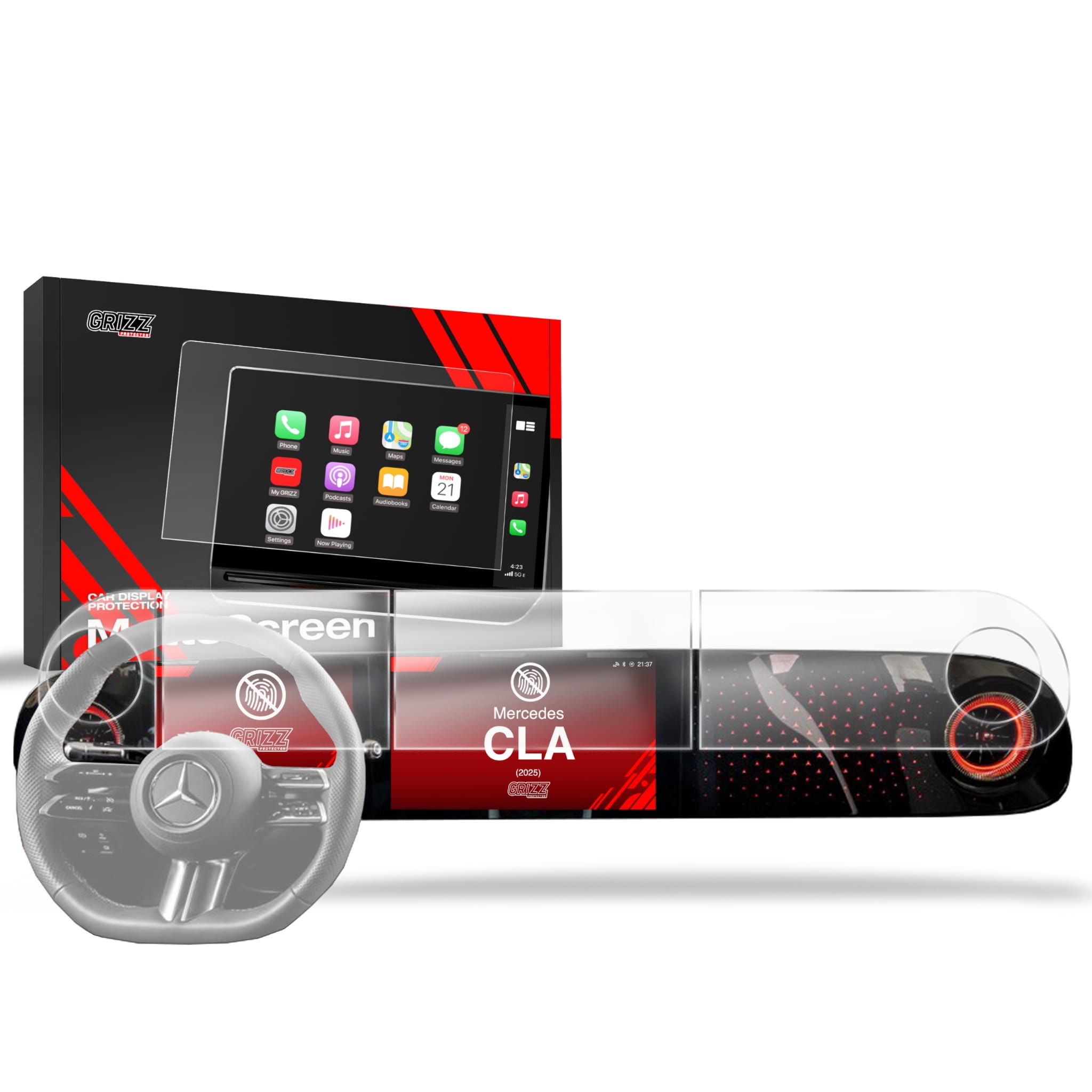 Folia matowa 4w1 Grizz Protector do Mercedes-Benz CLA 14″+10,25″ (2025-2026)