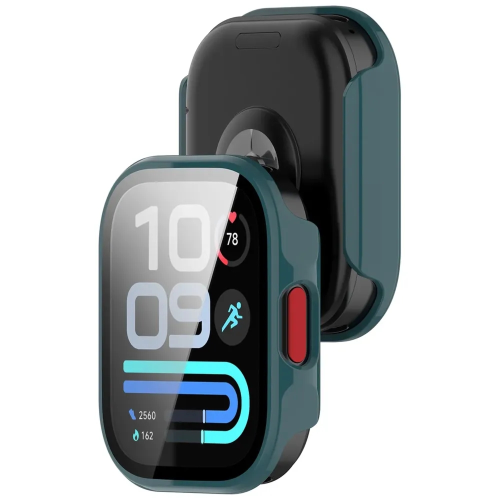 Etui ze szkłem do zegarka Bizon Case Watch Adamo do Xiaomi Redmi Watch 6 Lite, zielone