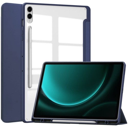 Image of Etui Bizon Case Tab Clear Matt do Galaxy Tab S9 FE Plus, granatowe