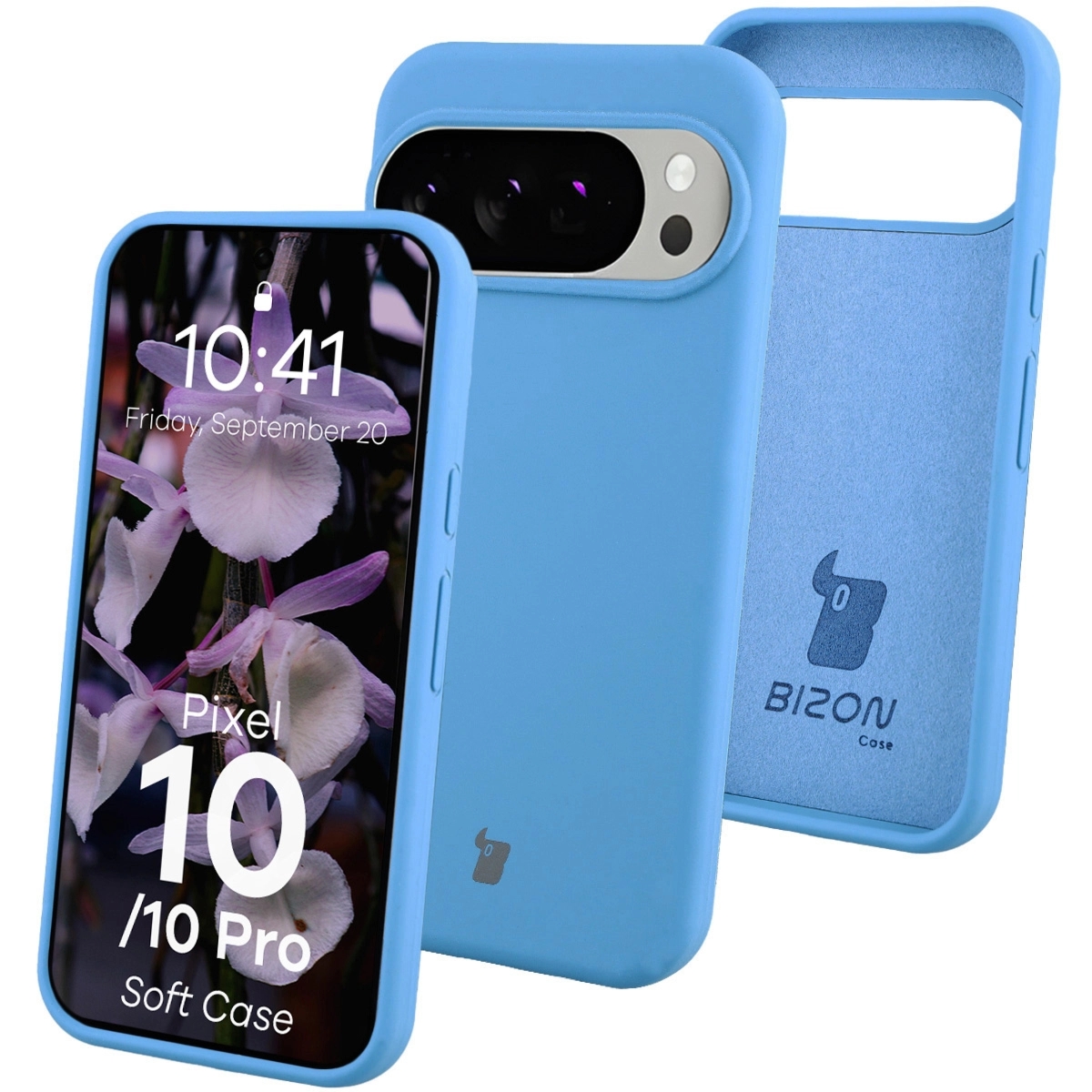 Silikonowe etui Bizon Soft Case do Google Pixel 10 / 10 Pro, niebieskie
