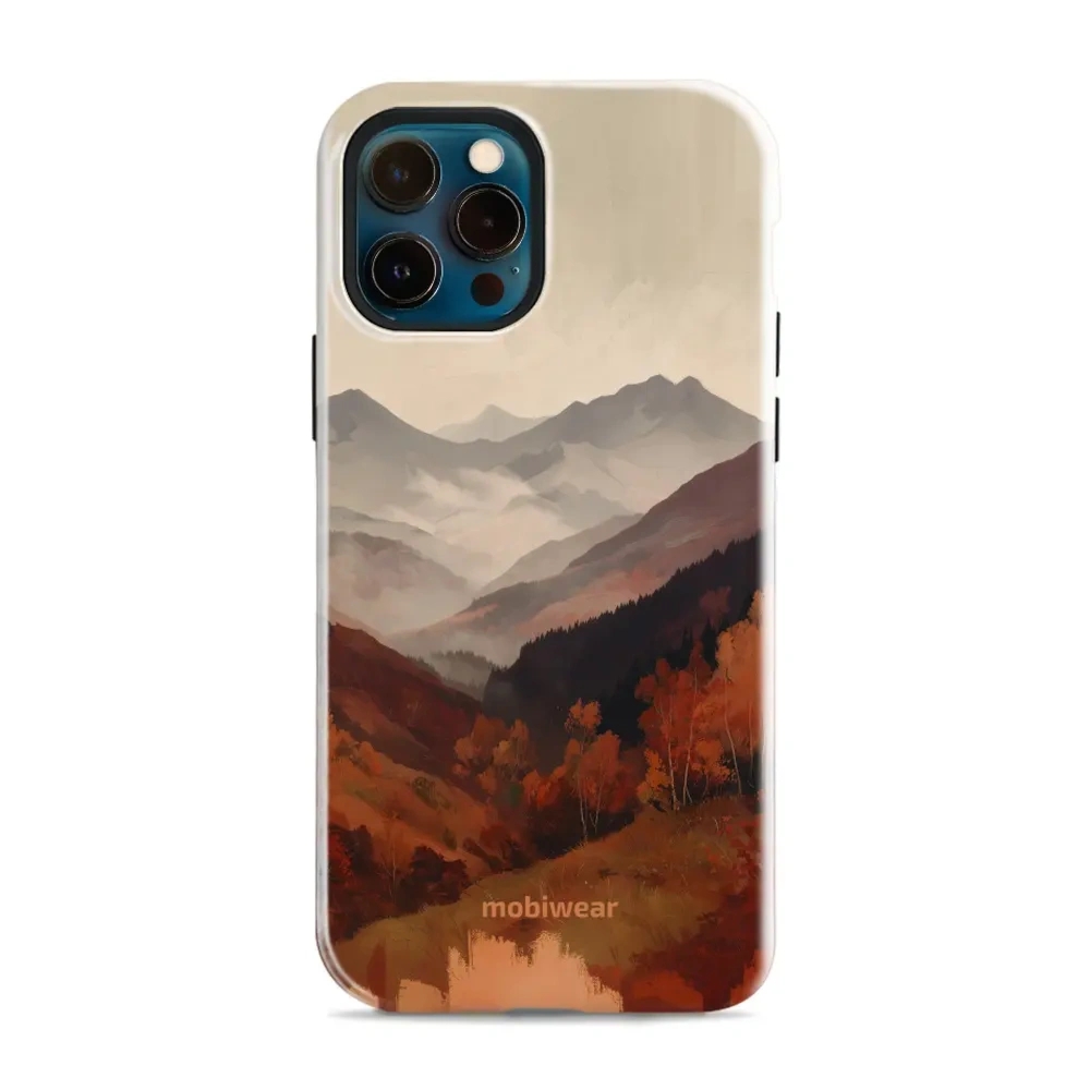 Etui ochronne do iPhone 12 Pro, Mobiwear Elite Pro MagSafe, mglista dolina w górach