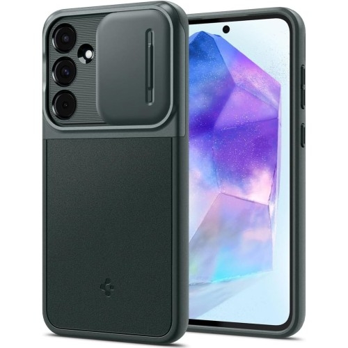 Image of Etui Spigen Optik Armor do Galaxy A55 5G, zielone