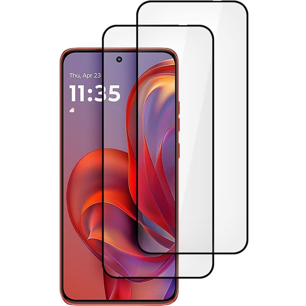 Szkło hartowane Tech-Protect Glass Fit+ do Motorola Edge 60 Neo / 50 Neo, 2 sztuki, czarna ramka