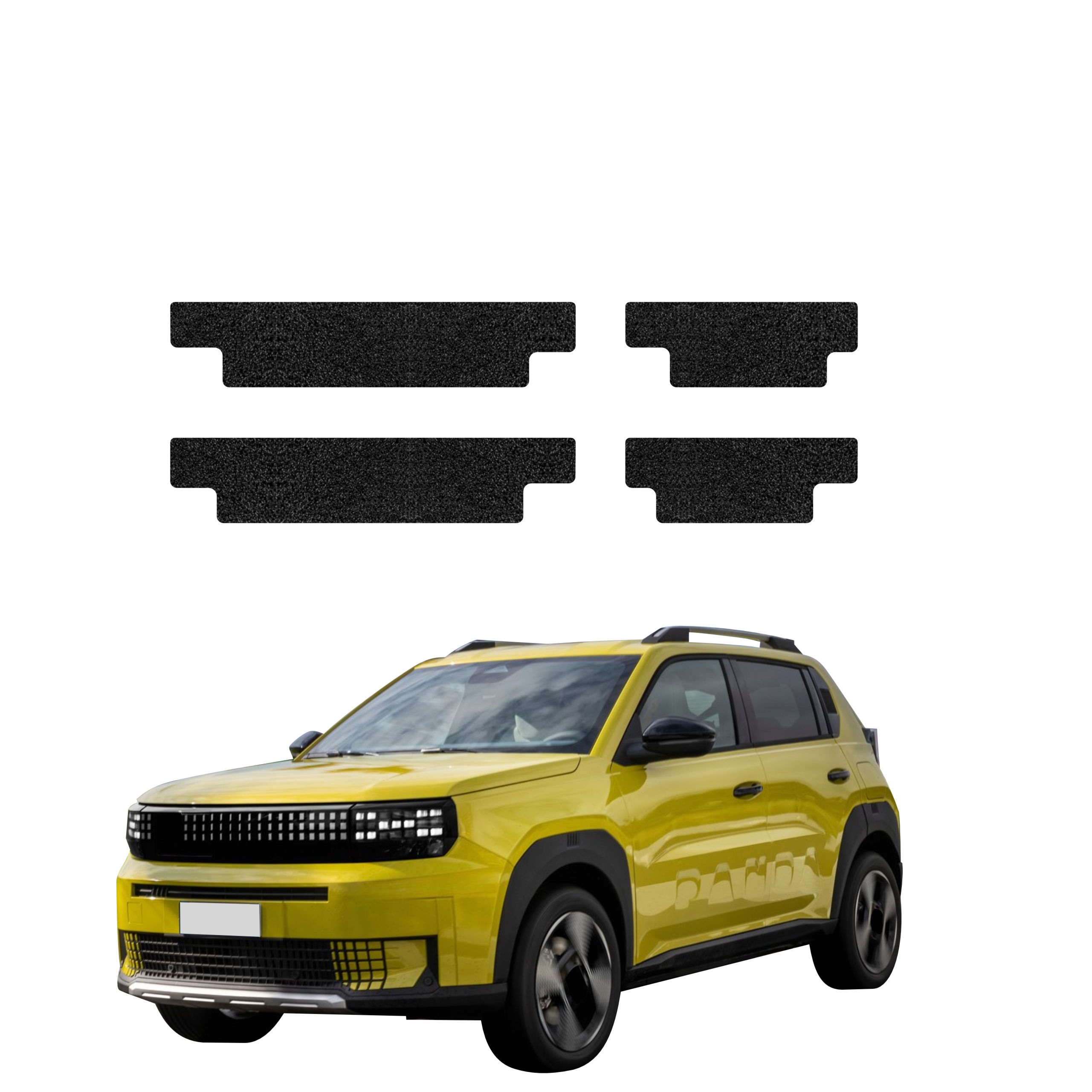 4w1 Czarna powłoka techniczna Grizz Protector na progi Fiat Grande Panda (2025-2026)