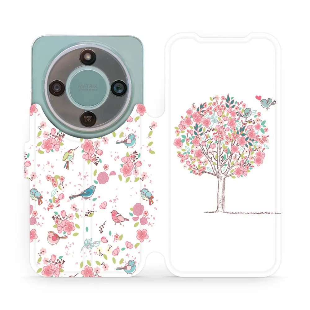 Etui z klapką do Honor Magic8 Lite, Mobiwear Book, różowy gaj