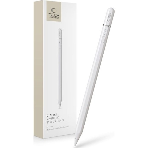 Image of Rysik Tech Protect Digital Magnetic Stylus Pen 3 dla iPad Pro / Air / Mini 2018-2022, biały