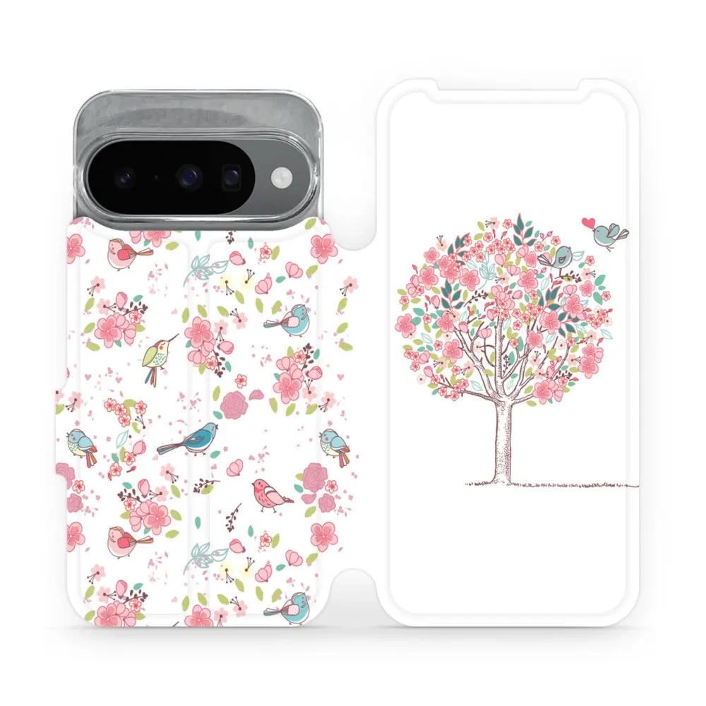 Etui z klapką do Pixel 10, Mobiwear Book, różowy gaj