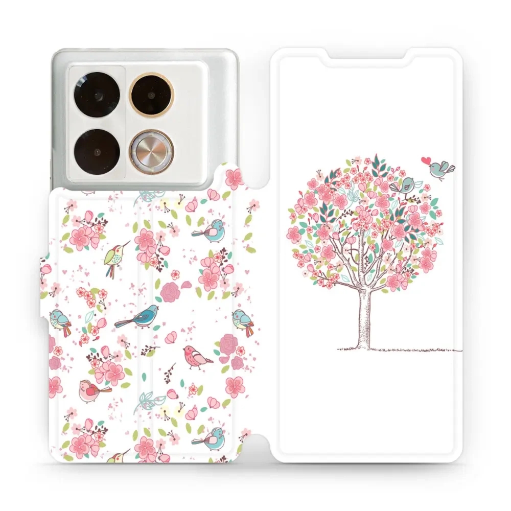 Etui z klapką do Infinix Note 40 Pro, Mobiwear Book, różowy gaj