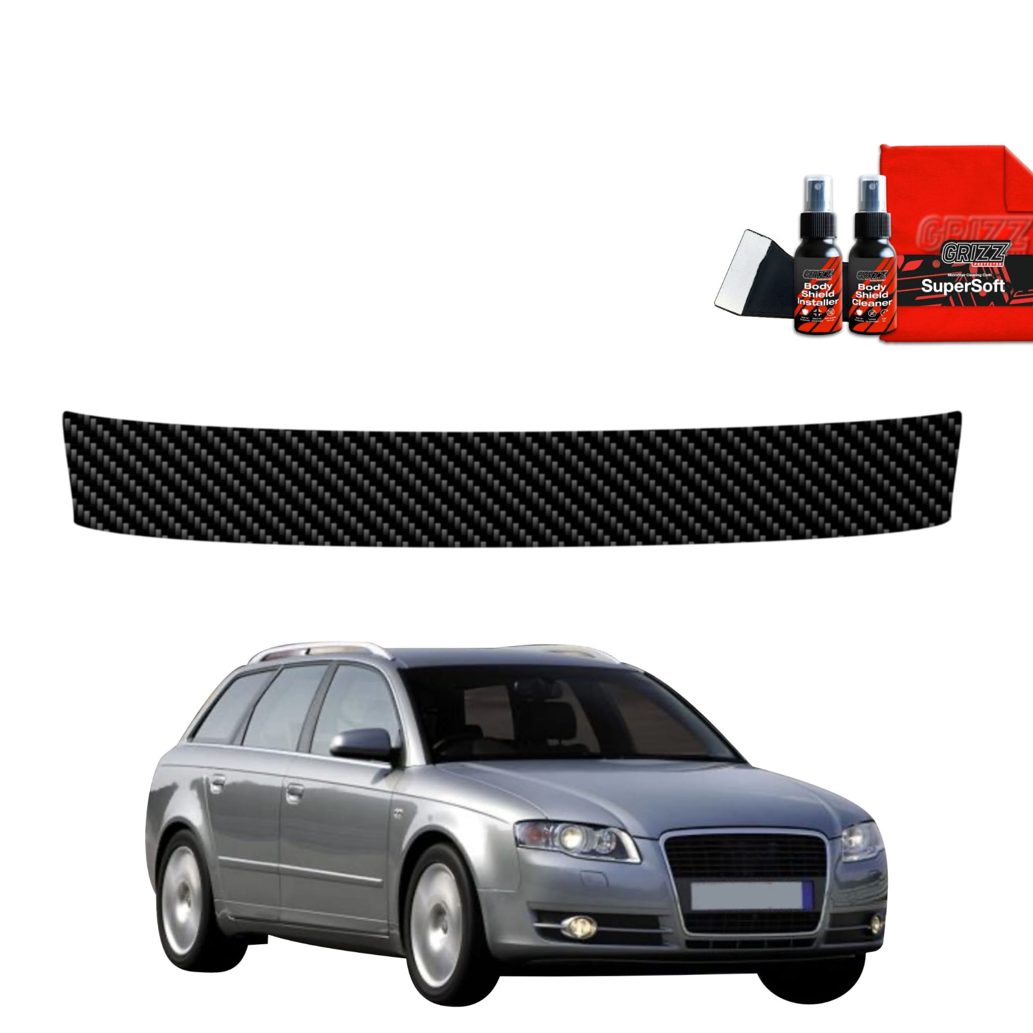 Folia karbonowa Grizz Protector na próg bagażnika do Audi A4 B7 Avant (2004-2008)