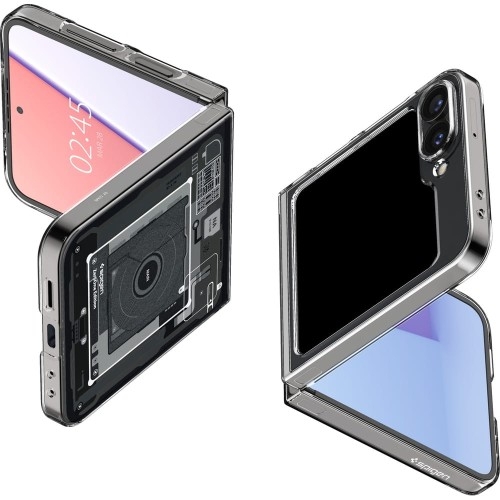 Image of Etui Spigen Air Skin do Galaxy Z Flip6, przezroczysto-szare (Zero One)