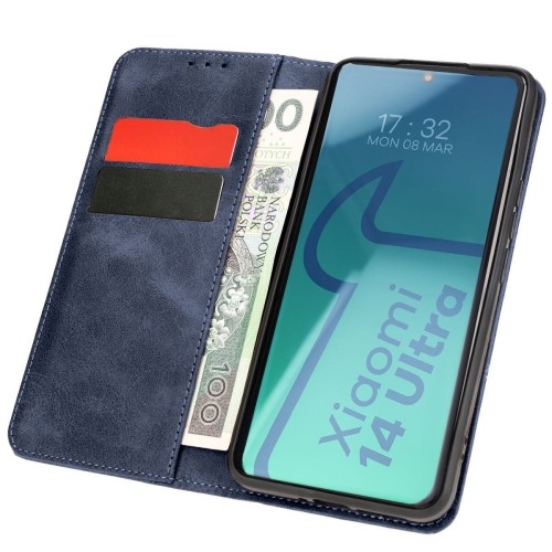 Image of Etui Bizon Case Pocket Pro do Xiaomi 14 Ultra, granatowe