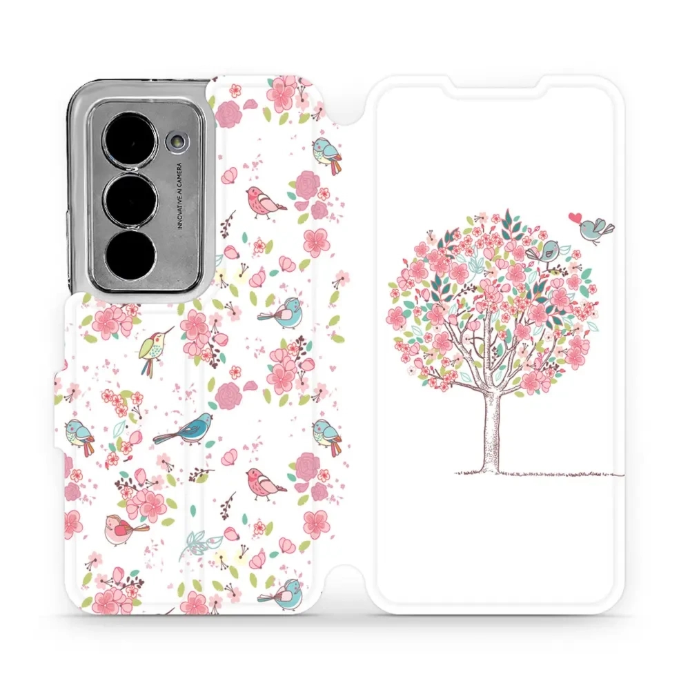 Etui z klapką do Xiaomi Redmi 15 5G, Mobiwear Book, różowy gaj