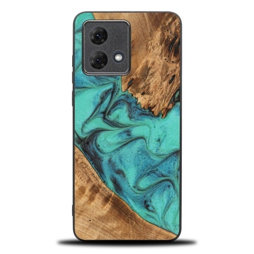 Image of Drewniane etui do Motorola Moto G84 5G, Bewood Unique Turquoise