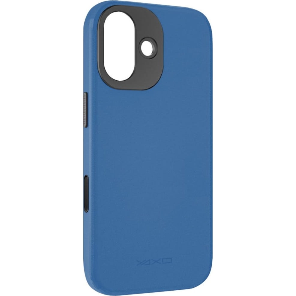 Etui YAXO Leather Gear Slim Case MagSafe do iPhone 17, niebieskie