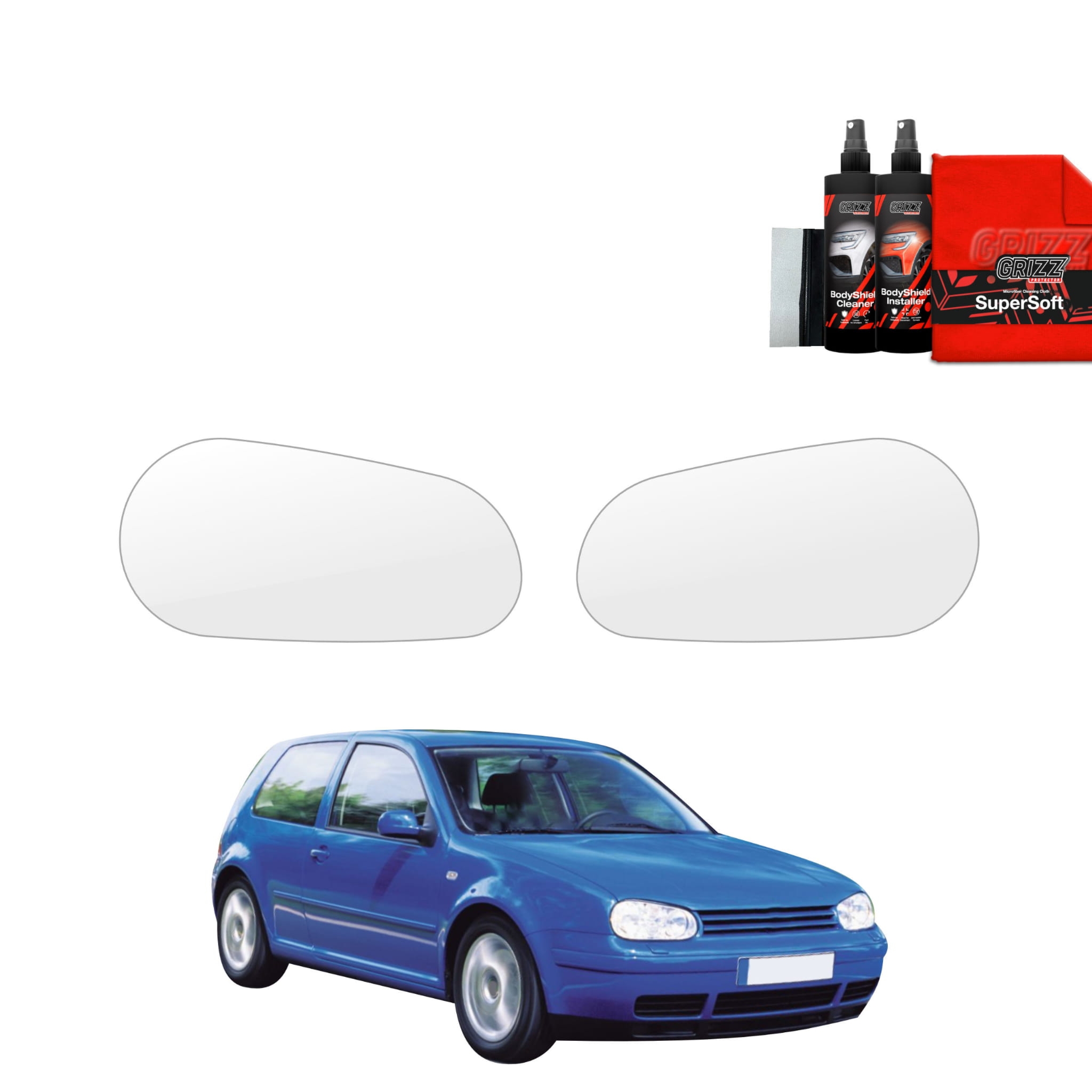 2w1 Folia ochronna na lampy Grizz Protector do Volkswagen Golf 4 Hatchback 3D (1997-2003)