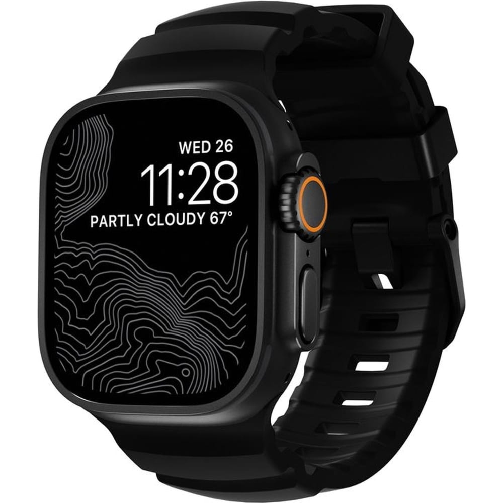 Pasek Nomad Rocky Point Band do Apple Watch 49/46/45/44 mm, karbonowy czarny