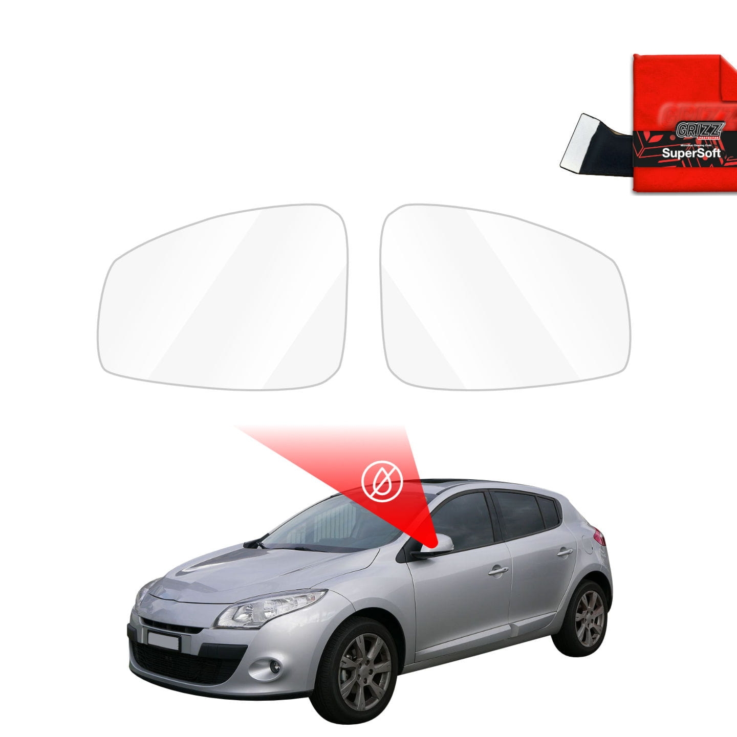 Folia przeciwdeszczowa Grizz Protector na lusterka do Renault Megane 3 Kombi 5D (2008-2012)