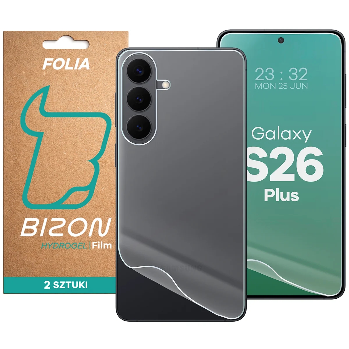 Folia hydrożelowa na tył i przód Bizon Film Hydrogel Pack do Galaxy S26 Plus