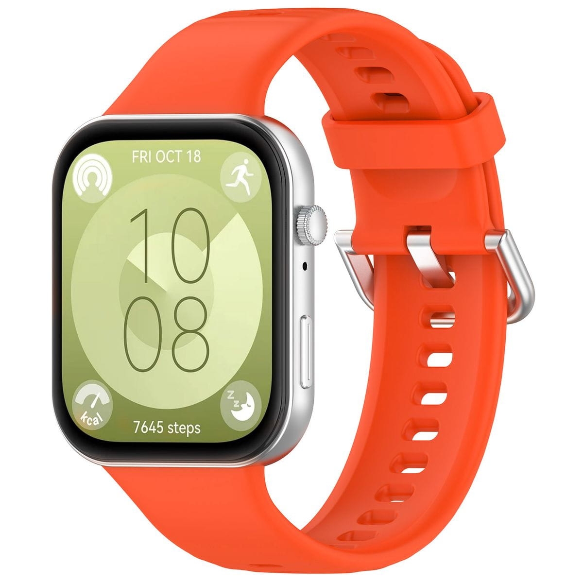 Image of Pasek Bizon Strap Watch Silicone Pro SR do Huawei Watch Fit 4 / 4 Pro / 3, pomarańczowy
