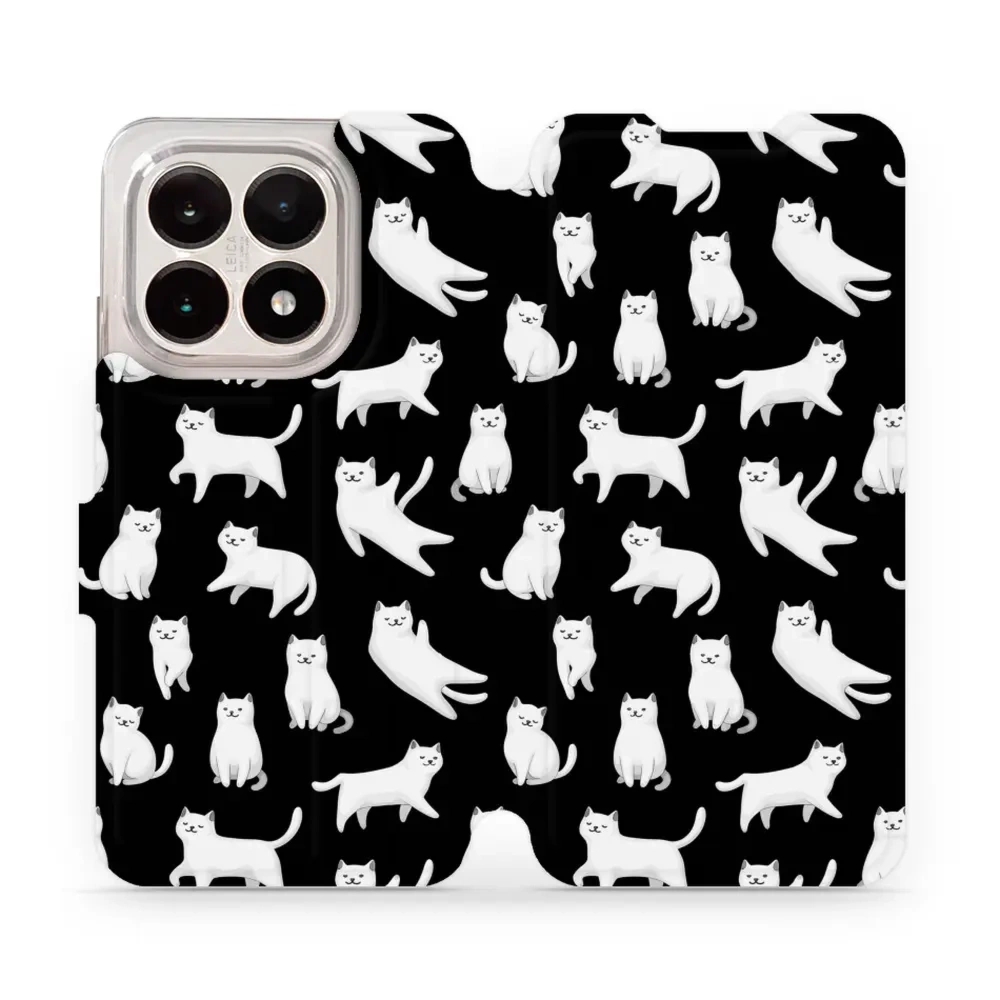 Etui z klapką do Xiaomi 15T, Mobiwear Book, kotki luna