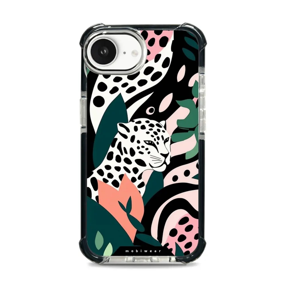 Etui ochronne do iPhone 17e / 16e do MagSafe, Mobiwear Elite Bumper, tropikalny gepard