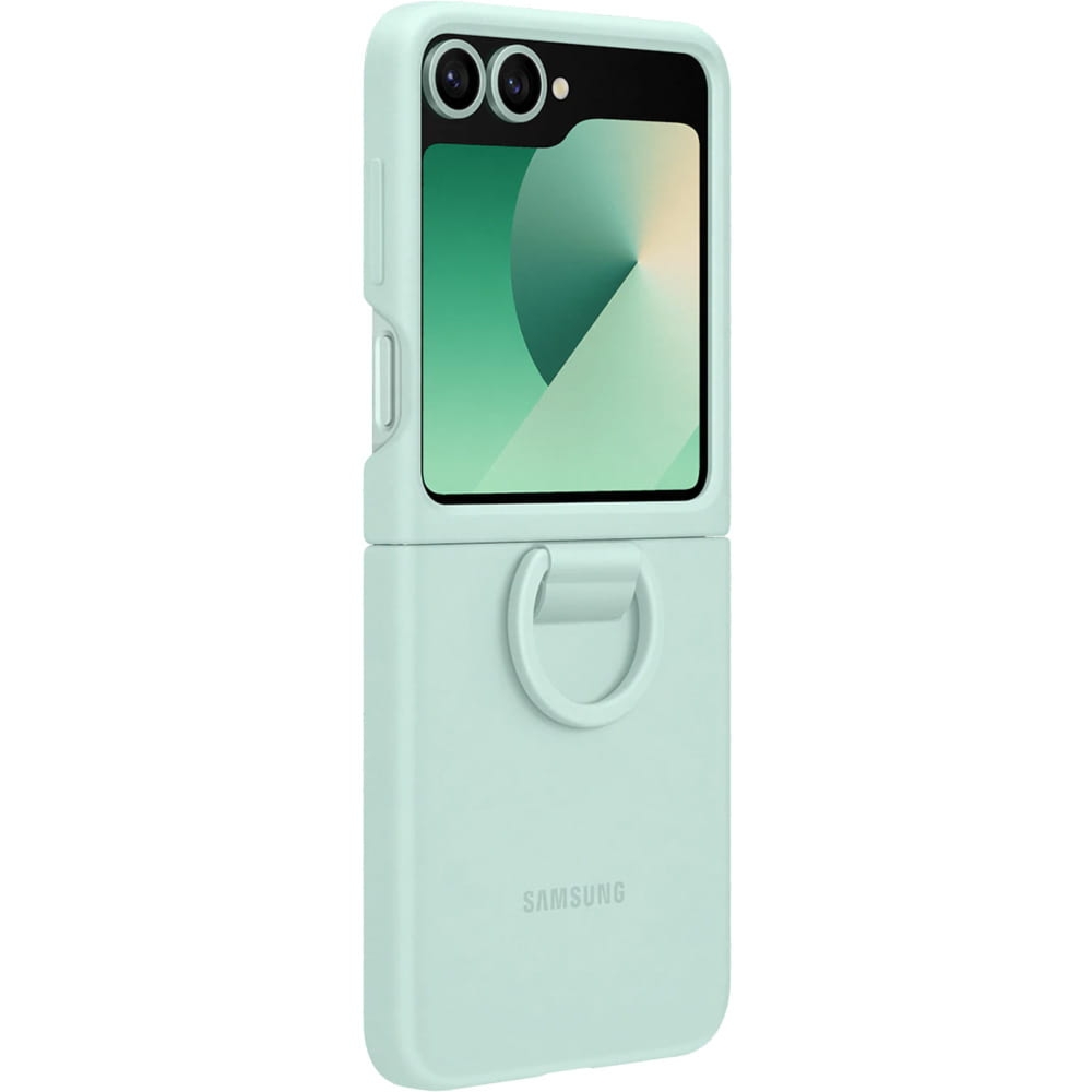 OUTLET: Etui Samsung Silicone Case Ring do Galaxy Z Flip7 FE / Z Flip6, miętowe