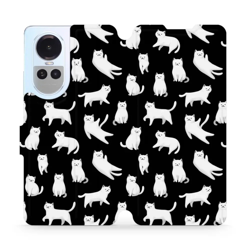 Etui z klapką do Oppo Reno10 5G, Mobiwear Book, kotki luna