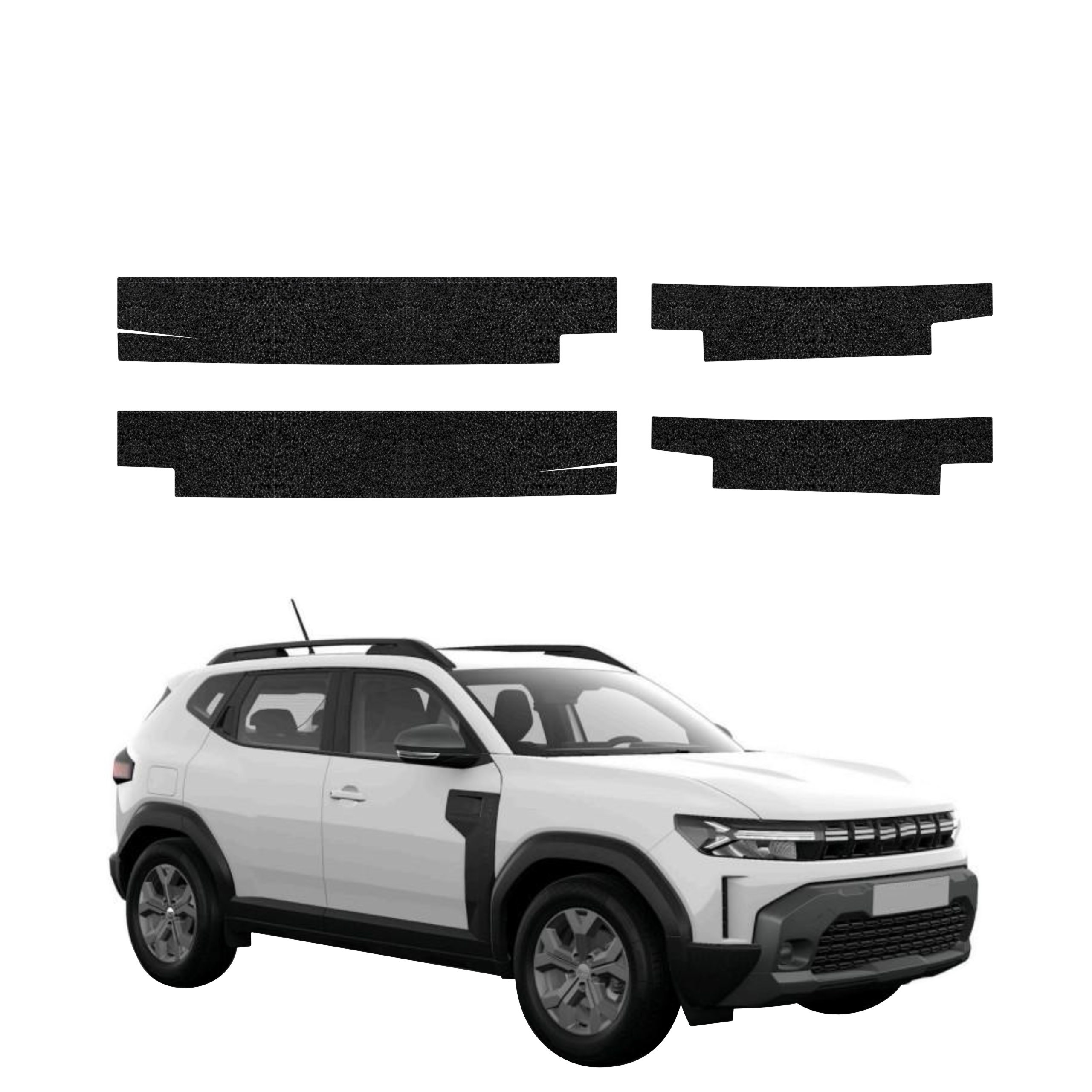 4w1 Czarna powłoka techniczna Grizz Protector na progi Dacia Duster (2024-2026)