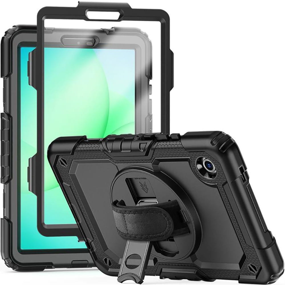 Etui z osłoną ekranu Tech-Protect Solid do Galaxy Tab A11 / Tab A9, czarne