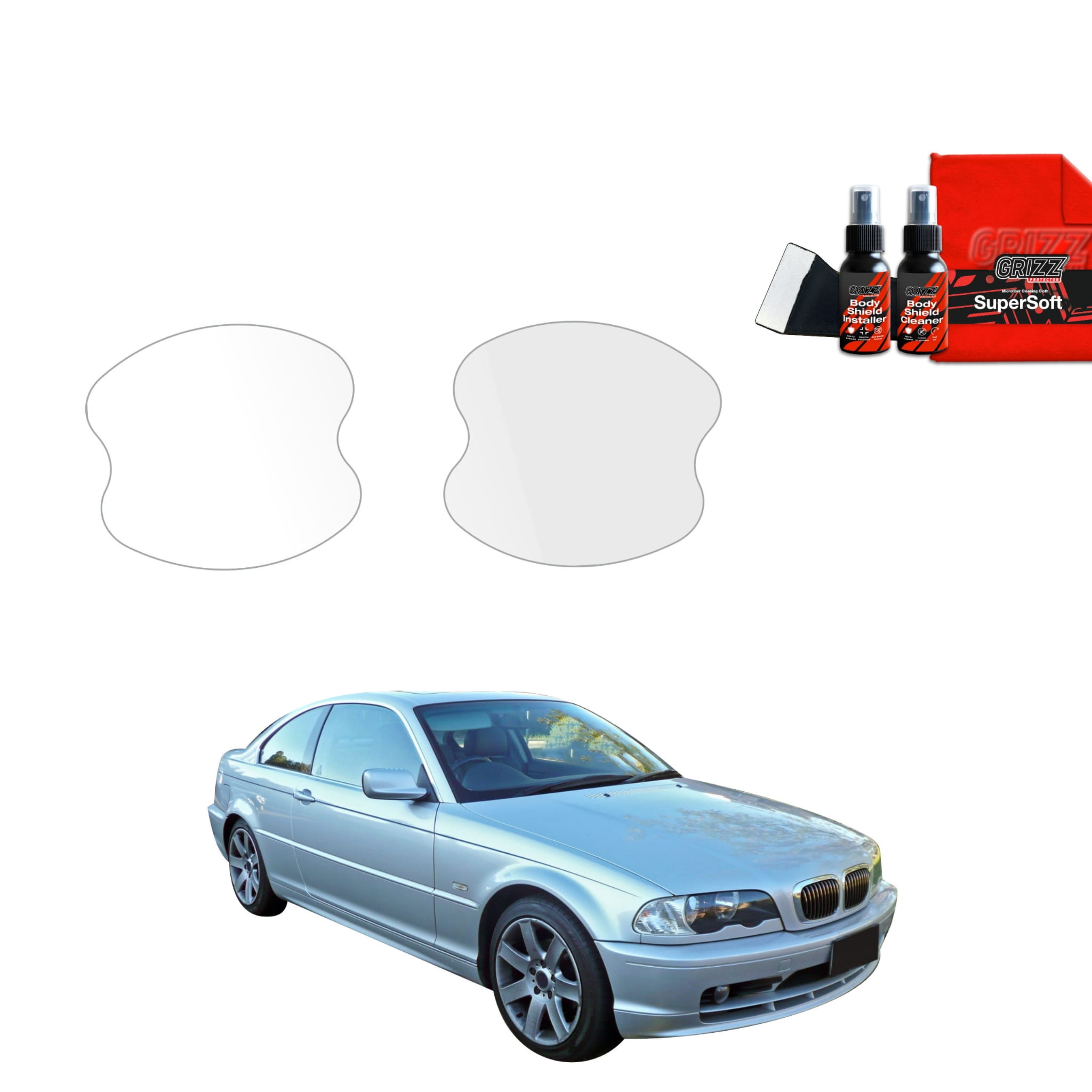 2w1 Folia ochronna pod klamki Grizz Protector do BMW 3 E46 Coupe Pre-LCI (1999-2002)