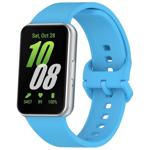 Image of Pasek Bizon Strap Watch Silicone do Galaxy Fit 3, błękitny