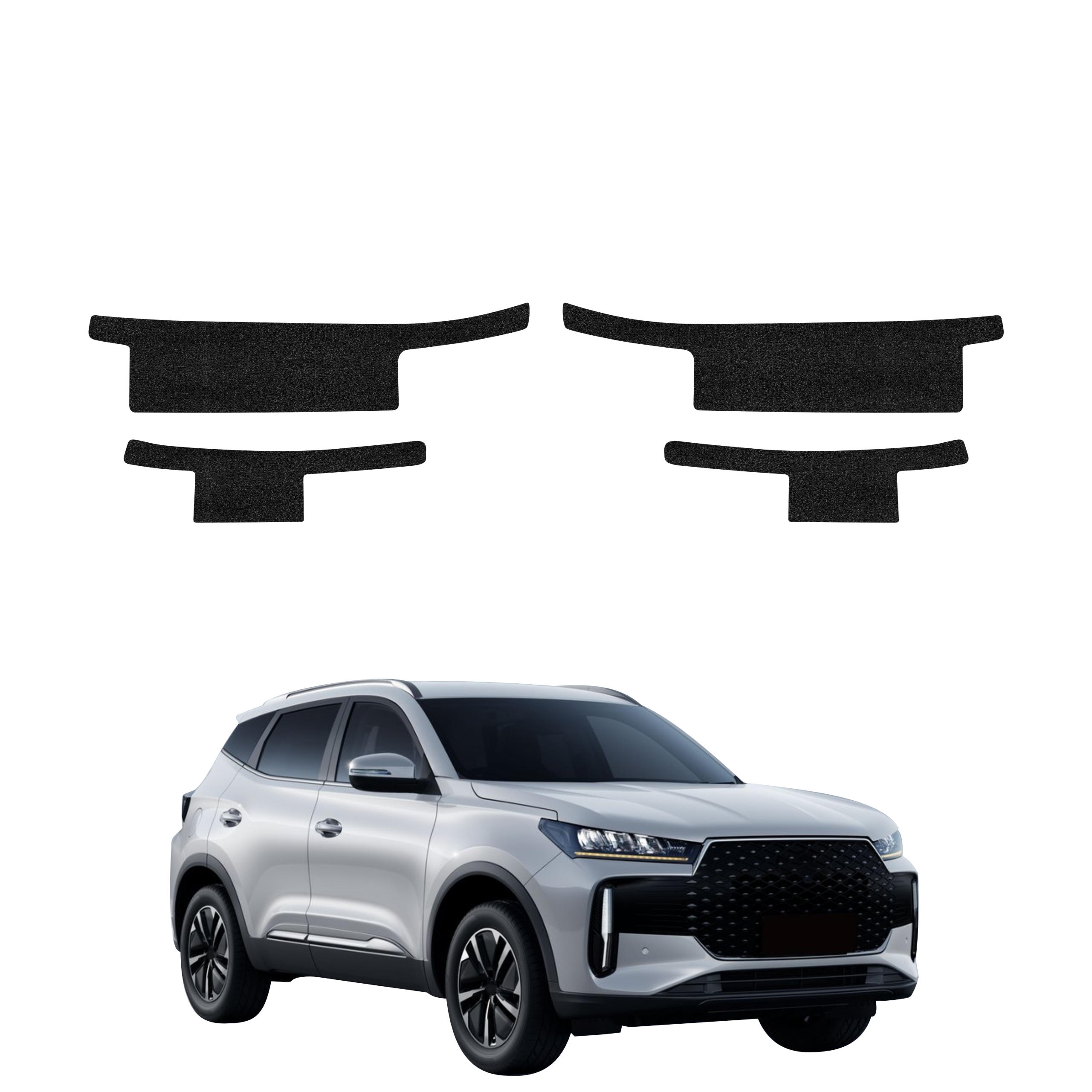 4w1 Czarna powłoka techniczna Grizz Protector na progi Chery Tiggo 4 (2025-2026)