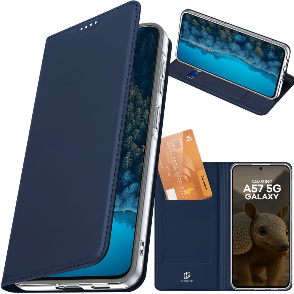 Etui z klapką Dux Ducis Skin Pro do Galaxy A57 5G, granatowe