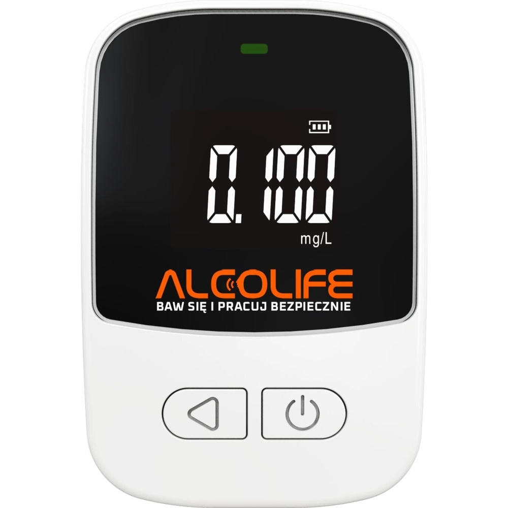 Alkomat elektrochemiczny ALCOLIFE S3 mini z pamięcią wyników, biały