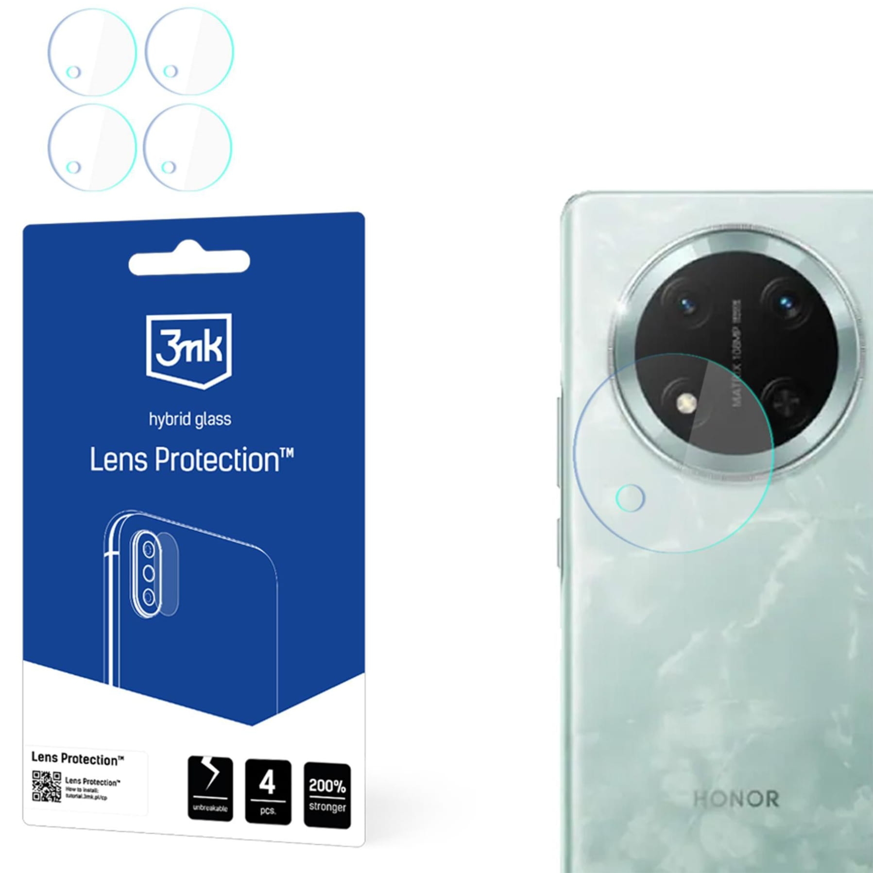 Osłona na aparat 3mk Lens Protection do Honor Magic7 Lite, 4 sztuki