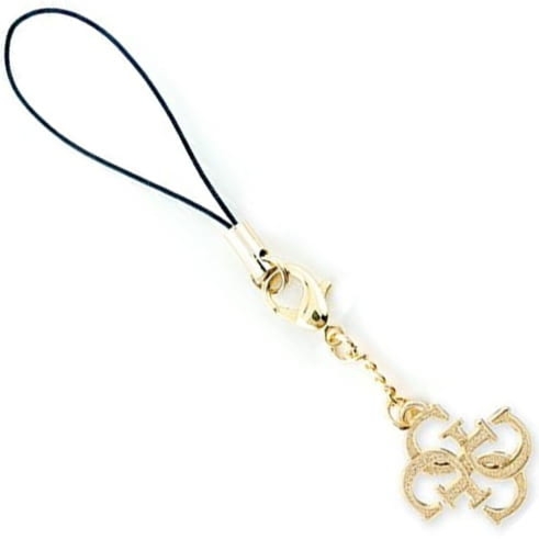 Zawieszka / breloczek Guess Phone Strap 4G Glitter Charm, złota