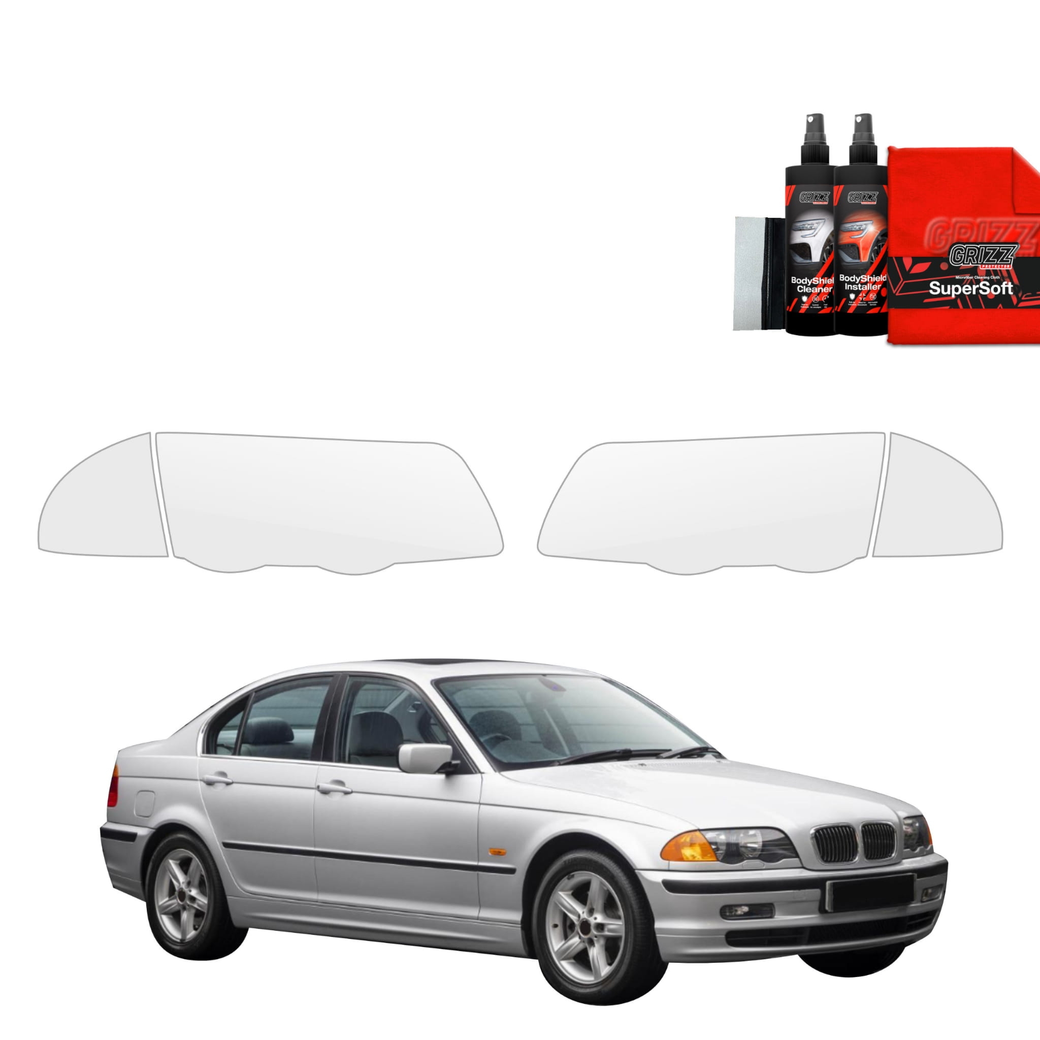 4w1 Folia ochronna na lampy Grizz Protector do BMW 3 E46 Sedan Pre-LCI (1998-2001)